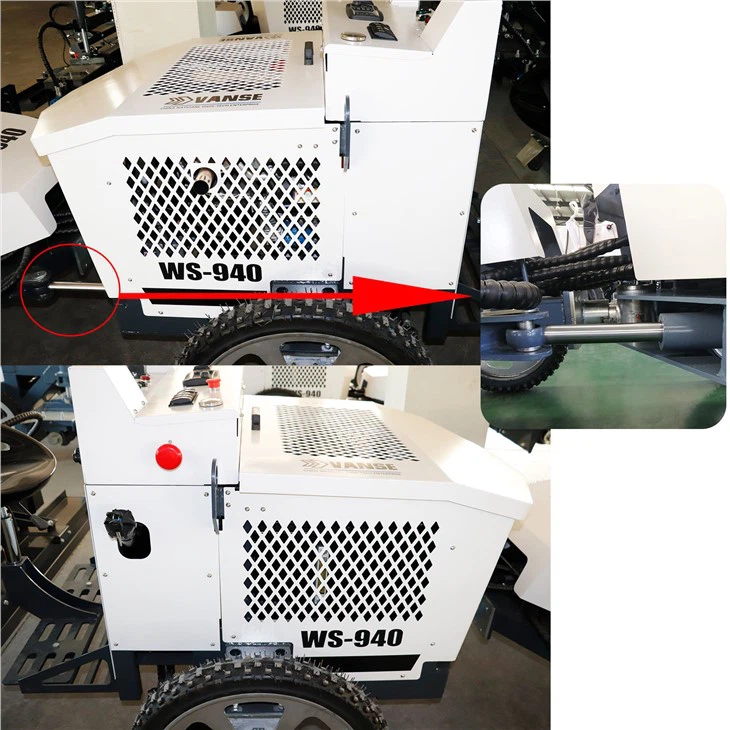 VANSE Laser Screed Machine Manufacturer 2.5M Four-wheeled Lightweight Ride-on Concreting Laser Flooring Level Screed For Sale